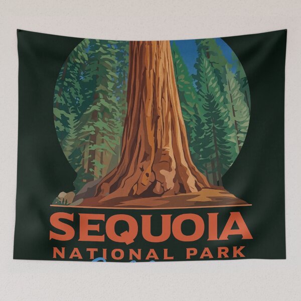 Item preview, Sequoia National Park California Vintage Poster designed and sold by LinaValearte.