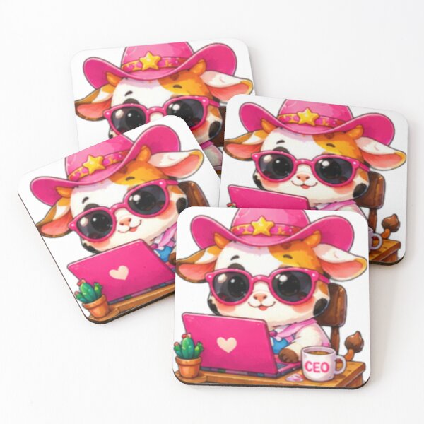 Item preview, Cute Cow CEO Working From Home designed and sold by DailyDoodlesBySumbul.