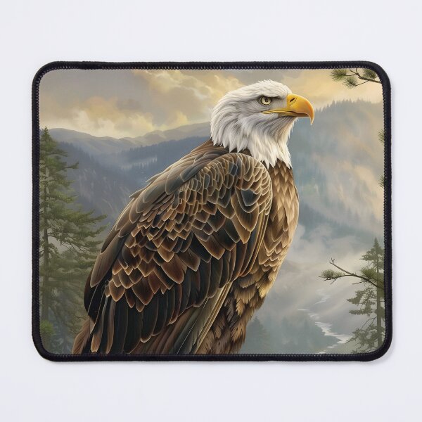 Item preview, Bald Eagle Perched on Branch, Wildlife designed and sold by GuildedWordGraphics.