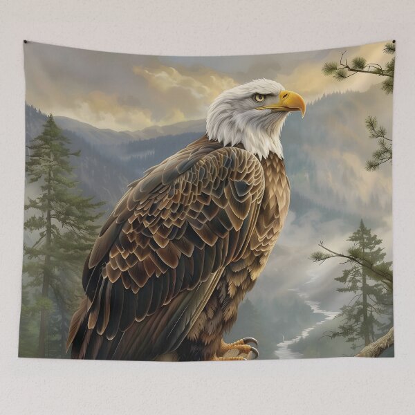 Item preview, Bald Eagle Perched on Branch, Wildlife designed and sold by GuildedWordGraphics.