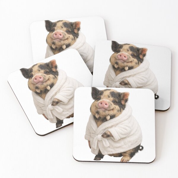 Item preview, Bathrobe Kunekune Pig designed and sold by Sillytoe.