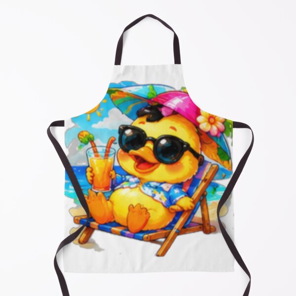 Aperçu de l'œuvre Cute Summer Vacation Chick Sticker créée et vendue par DailyDoodlesBySumbul.
