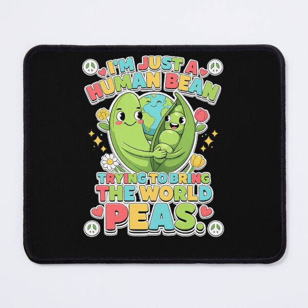 Item preview, I'm Just A Human Bean Bringing World Peas Funny Pun Graphic designed and sold by MagicSD Designs.