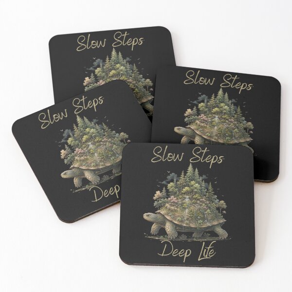 Item preview, Slow Steps Deep Life Turtle Forest Nature Lover Vintage Design designed and sold by ZetkArt.