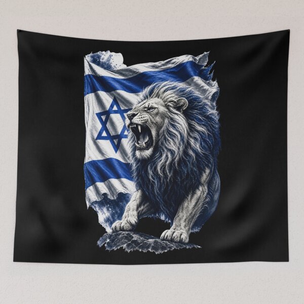 Item preview, Roaring Israeli Lion with Flag - Jewish Pride Freedom design designed and sold by FREENATION2026.