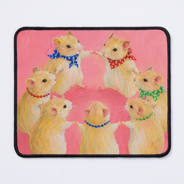 Item preview, Cute Hamsters Dancing Circle Nursery Painting designed and sold by bosamji.