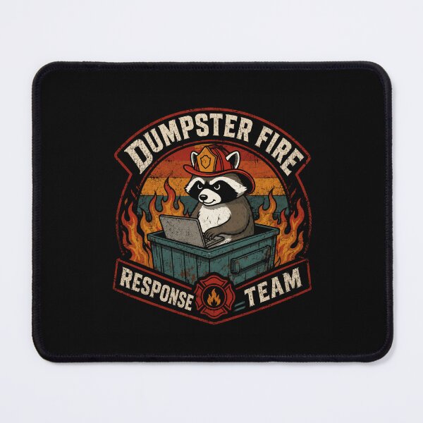 Item preview, Dumpster Fire Response Team Meme Humor Crisis Manager Raccoon Lover designed and sold by HumansStuck12.