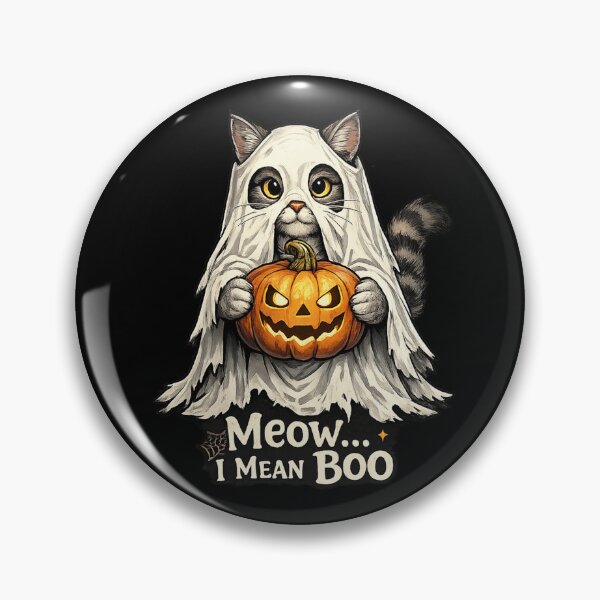 Item preview, Meow... I Mean Boo | Cute Ghost Cat Funny Halloween Cat T-Shirt designed and sold by HectorStore11.