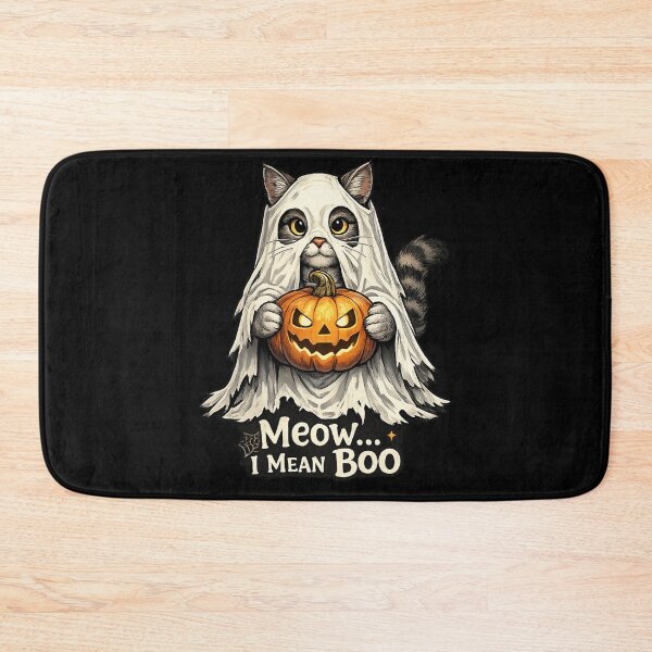 Item preview, Meow... I Mean Boo | Cute Ghost Cat Funny Halloween Cat T-Shirt designed and sold by HectorStore11.