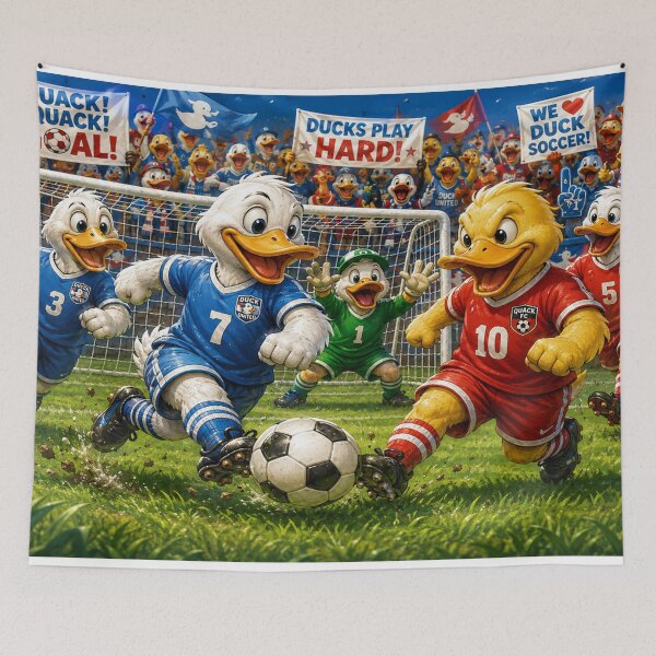 Item preview, Ducks Playing Soccer designed and sold by DazzleKitty.