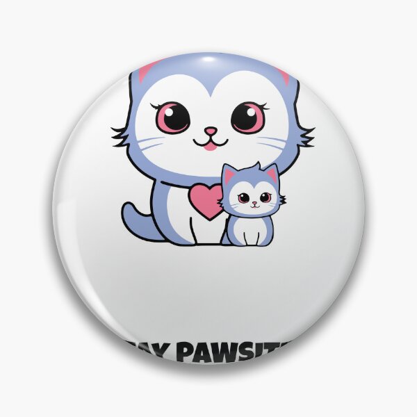 Item preview, Stay Pawsitive Cat Kawaii Saying designed and sold by BoosterShop.