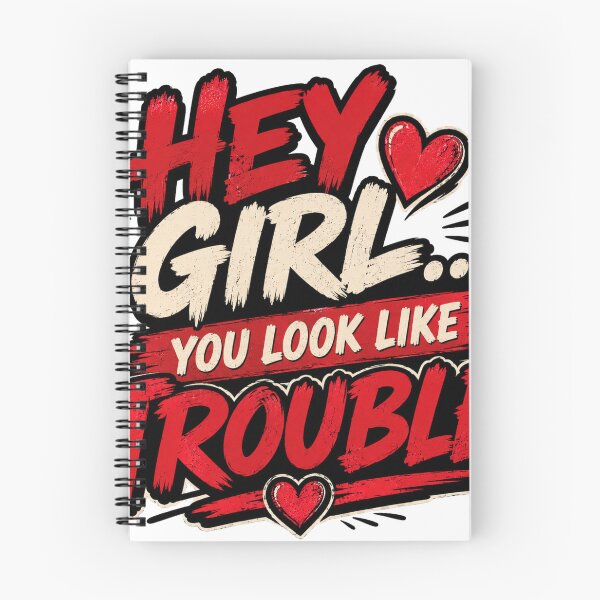 Item preview, Hey Girl You Look Like Trouble Funny Flirty Quote Design designed and sold by The Merch Shop.