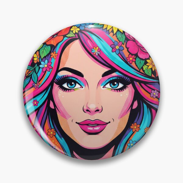 Item preview, A beautiful girl with vibrant colors. designed and sold by PP&RAINBOW SHOP.