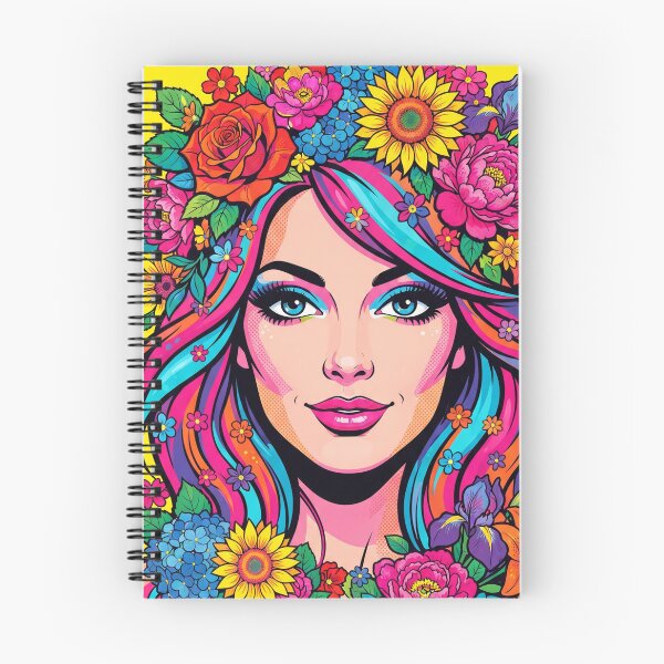 Item preview, A beautiful girl with vibrant colors. designed and sold by PP&RAINBOW SHOP.