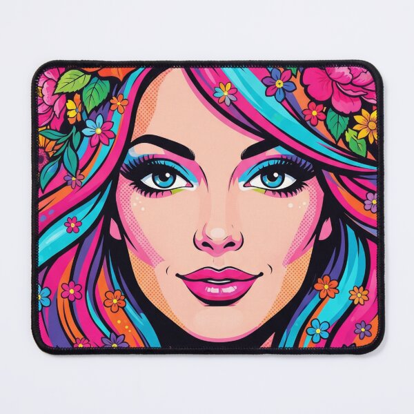 Item preview, A beautiful girl with vibrant colors. designed and sold by PP&RAINBOW SHOP.