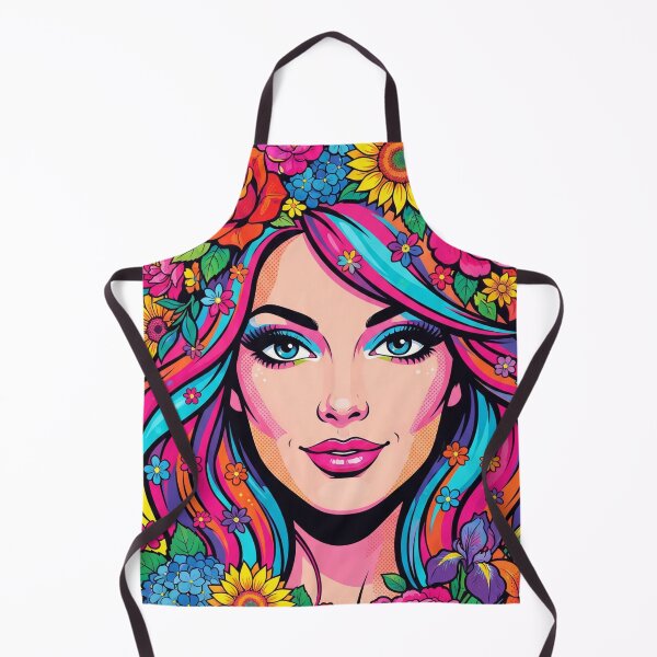 Item preview, A beautiful girl with vibrant colors. designed and sold by PP&RAINBOW SHOP.
