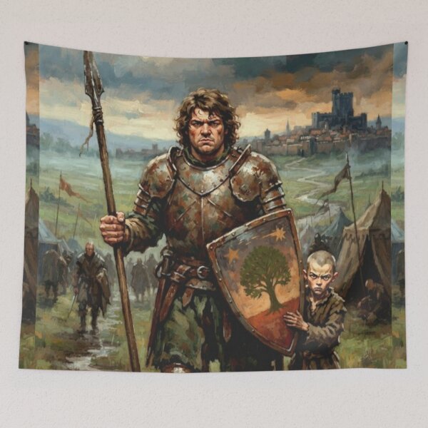 Item preview, A Knight of the Seven Kingdoms Retro Fantasy Drama Tribute Art Poster designed and sold by Art's Diner.
