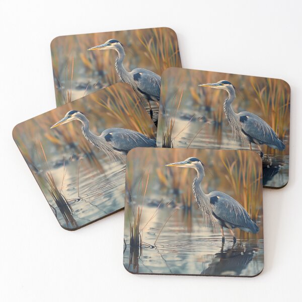 Item preview, Great Blue Heron in Wetland, Wildlife designed and sold by GuildedWordGraphics.