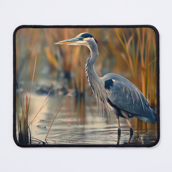 Item preview, Great Blue Heron in Wetland, Wildlife designed and sold by GuildedWordGraphics.