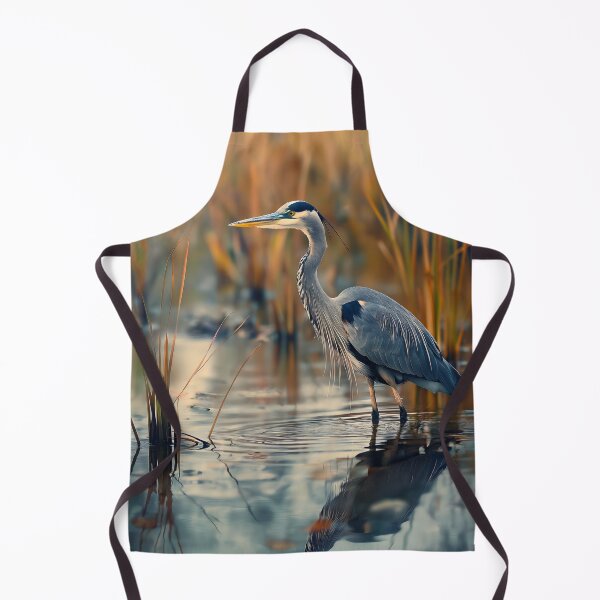 Item preview, Great Blue Heron in Wetland, Wildlife designed and sold by GuildedWordGraphics.