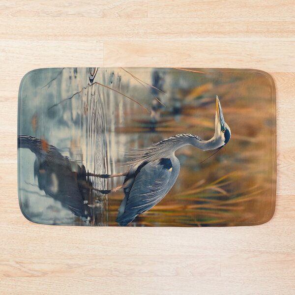 Item preview, Great Blue Heron in Wetland, Wildlife designed and sold by GuildedWordGraphics.
