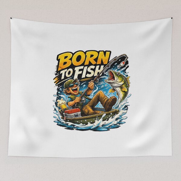 Item preview, Born To Fish Funny Fishing Shirt | Bass Fishing Gift for Anglers designed and sold by Bizon2910.