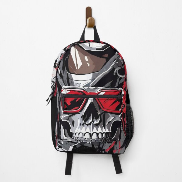 Item preview, Cyber Skull with Headphones - Red Grunge Gamer Art designed and sold by A-M-G-Shop.