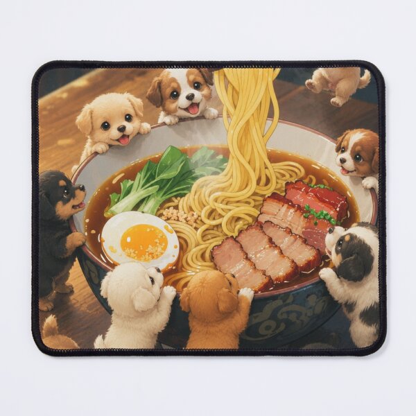 Item preview, ちび子犬とラーメンの幸せな時間 Tiny Kawaii Puppies & Ramen Bliss designed and sold by Valiabeth.