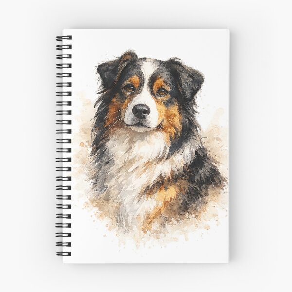 Item preview, Australian Shepherd Watercolor Portrait designed and sold by Golden Era Studio.