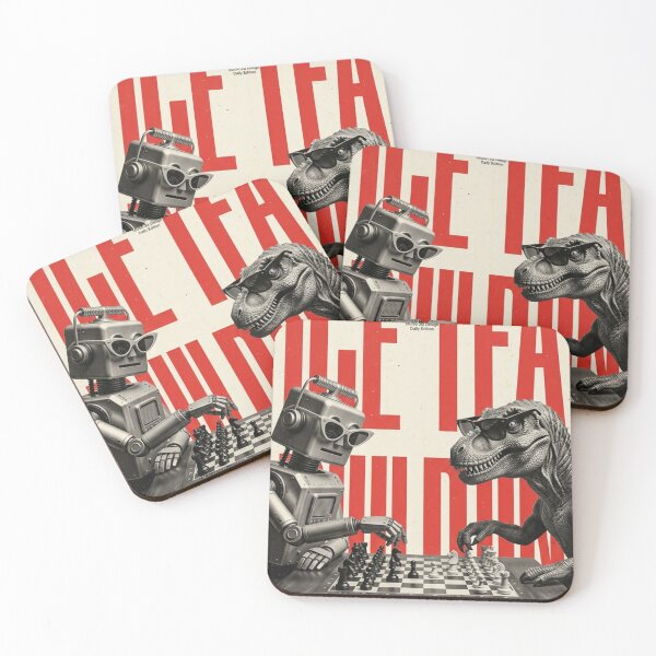 Item preview, “Checkmate & Regret: When the Robo‑Lizard Tea Party Went Off‑Script” designed and sold by Print Fiction.