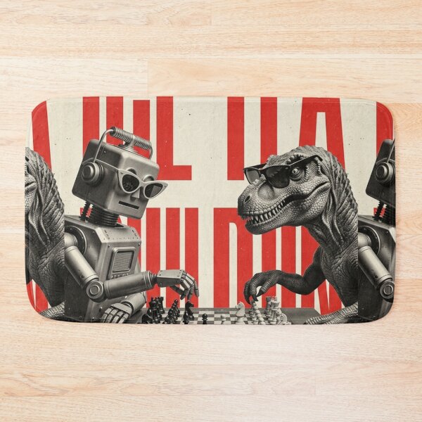 Item preview, “Checkmate & Regret: When the Robo‑Lizard Tea Party Went Off‑Script” designed and sold by Print Fiction.