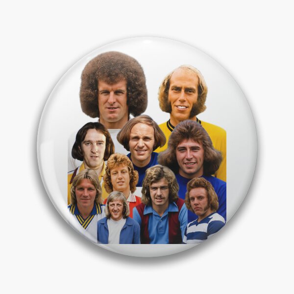 Item preview, The Greatest 70s Footballers / Soccer Hairstyles designed and sold by darklordpug.