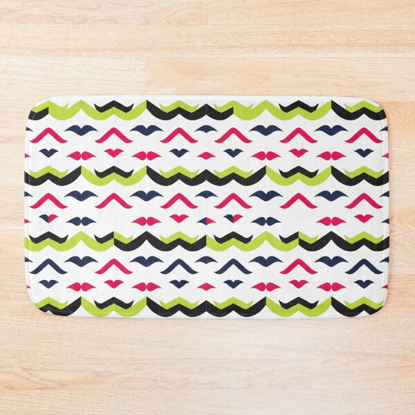 Item preview, Bold Mustache Wave Pattern - Pink Navy Lime Chevron Design designed and sold by Dzblack.