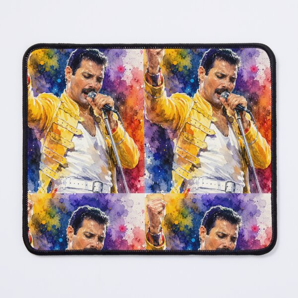 Item preview, Freddie Mercury Watercolor Portrait | Vibrant Music Legend Art designed and sold by SHOCAMPOS DESIGNS .