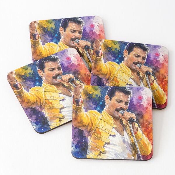Item preview, Freddie Mercury Watercolor Portrait | Vibrant Music Legend Art designed and sold by SHOCAMPOS DESIGNS .