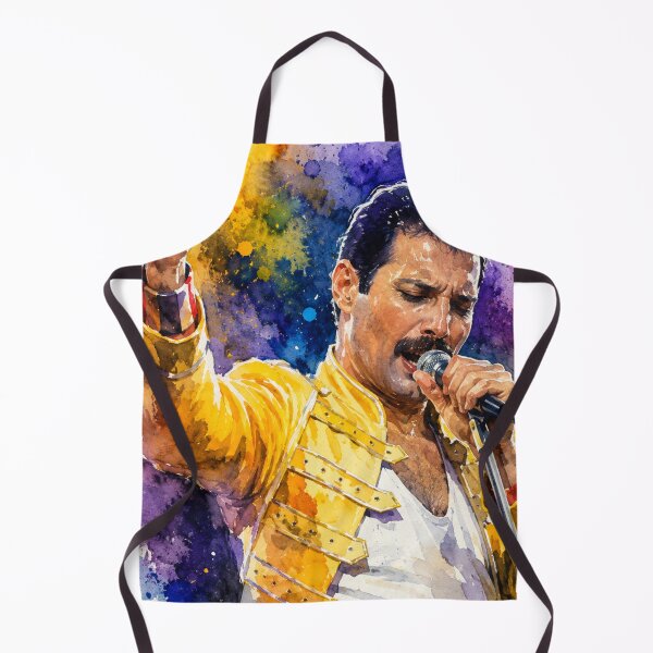 Item preview, Freddie Mercury Watercolor Portrait | Vibrant Music Legend Art designed and sold by SHOCAMPOS DESIGNS .