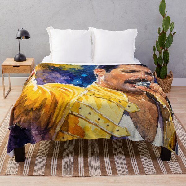 Item preview, Freddie Mercury Watercolor Portrait | Vibrant Music Legend Art designed and sold by SHOCAMPOS DESIGNS .