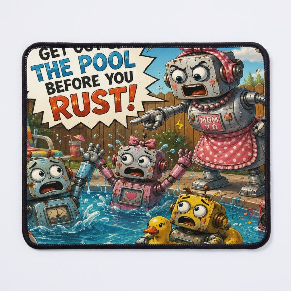 Item preview, Robots In Swimming Pool designed and sold by DazzleKitty.