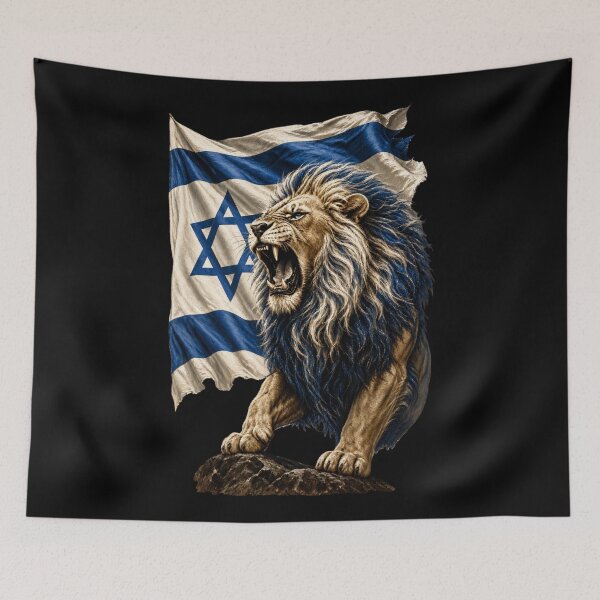 Item preview, Fierce Israeli Lion Roaring Freedom - Jewish Heritage designed and sold by FREENATION2026.