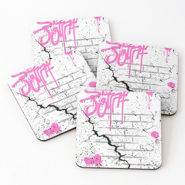 Item preview, Pink Graffiti Tag Brick Wall Aesthetic designed and sold by AhmadAnnaPrints.