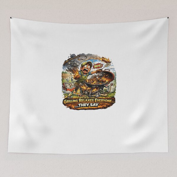 Item preview, Grilling Relaxes Everyone They Say Funny BBQ Shirt designed and sold by Bizon2910.