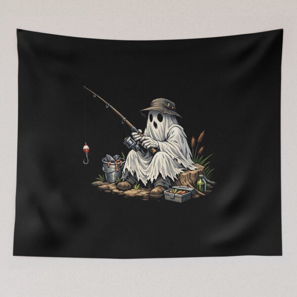 Item preview, Funny Ghost Fishing Shirt | Spooky Fisherman Halloween Angler Tee designed and sold by HectorStore11.
