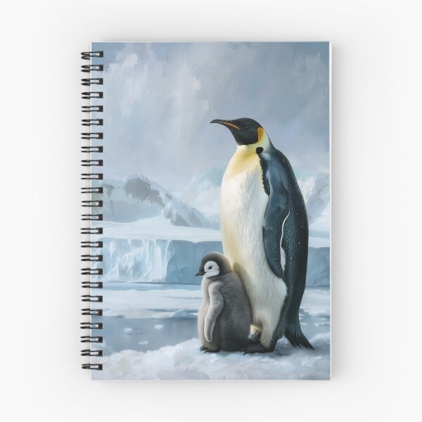 Item preview, Emperor Penguin with Chick, Arctic Wildlife designed and sold by GuildedWordGraphics.