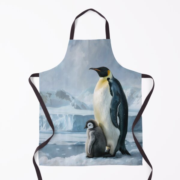 Item preview, Emperor Penguin with Chick, Arctic Wildlife designed and sold by GuildedWordGraphics.