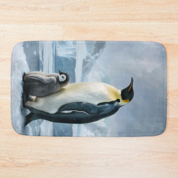 Item preview, Emperor Penguin with Chick, Arctic Wildlife designed and sold by GuildedWordGraphics.