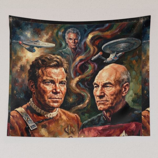 Item preview, Star Trek: Generations Retro Sci-Fi Space Opera Tribute Art Poster designed and sold by Art's Diner.