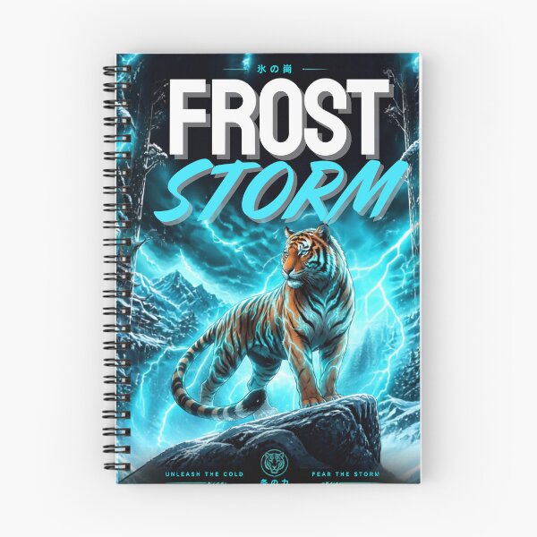 Item preview, Frost Storm Tiger – Electric Winter Fantasy Wildlife T-Shirt Design designed and sold by DervoTeck2767.