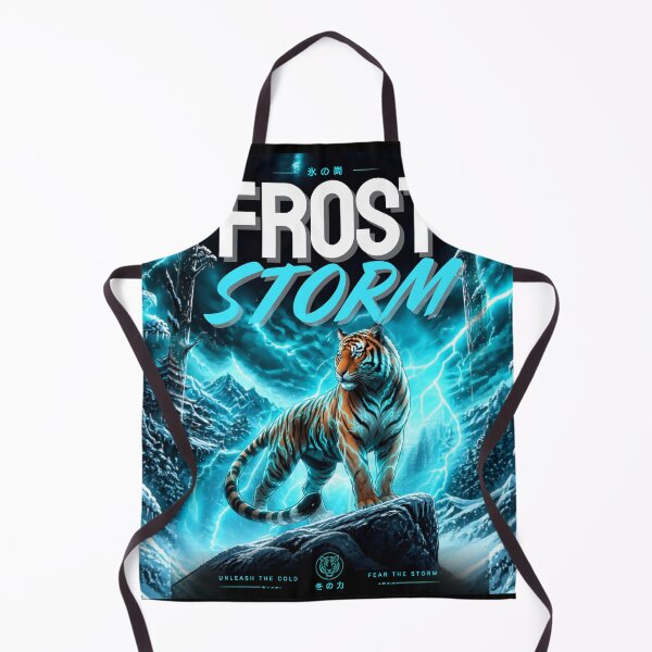 Item preview, Frost Storm Tiger – Electric Winter Fantasy Wildlife T-Shirt Design designed and sold by DervoTeck2767.