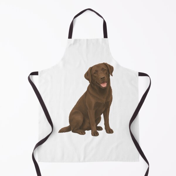 Artikelvorschau, Porträt eines Schokoladenlabradors in sitzender Pose entworfen und verkauft von RealEqEdit.
