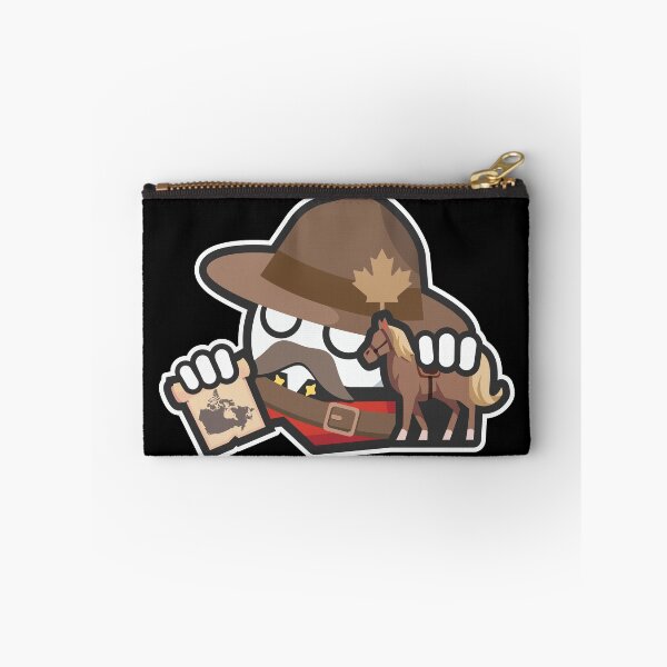Item preview, Funny Canadian Mountie Cartoon with Horse and Map designed and sold by Torket-y.